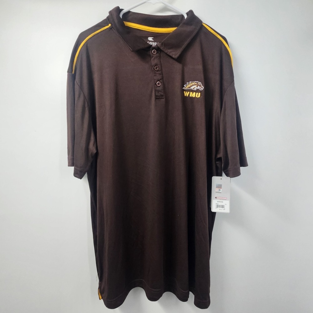 NWT Antigua Western Mens XXL Michigan Broncos Era Polo Shirt